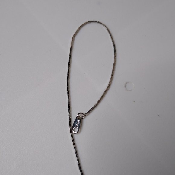 Glass Blue Dolphin Pendant Necklace 15.5 Inches - Picture 10 of 16